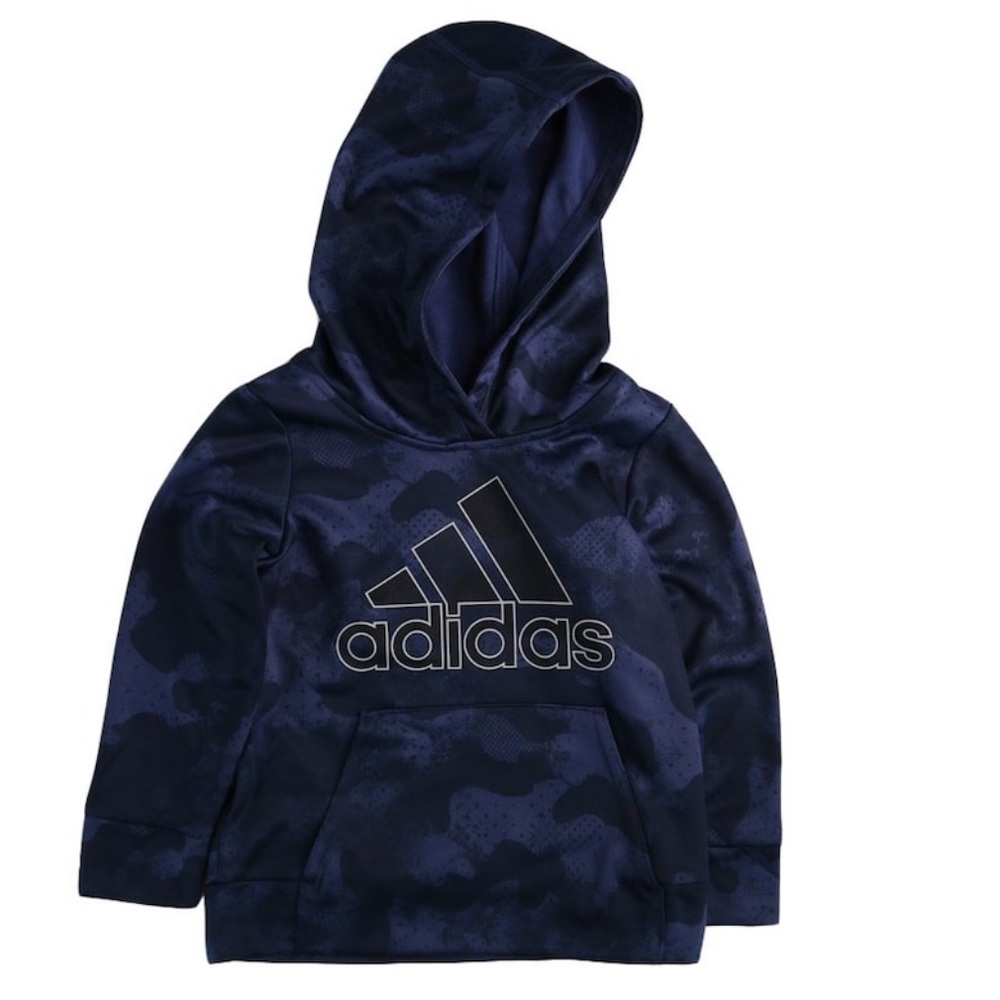 🆕 NWOT adidas blue Energy Camo logo hoodie 3T